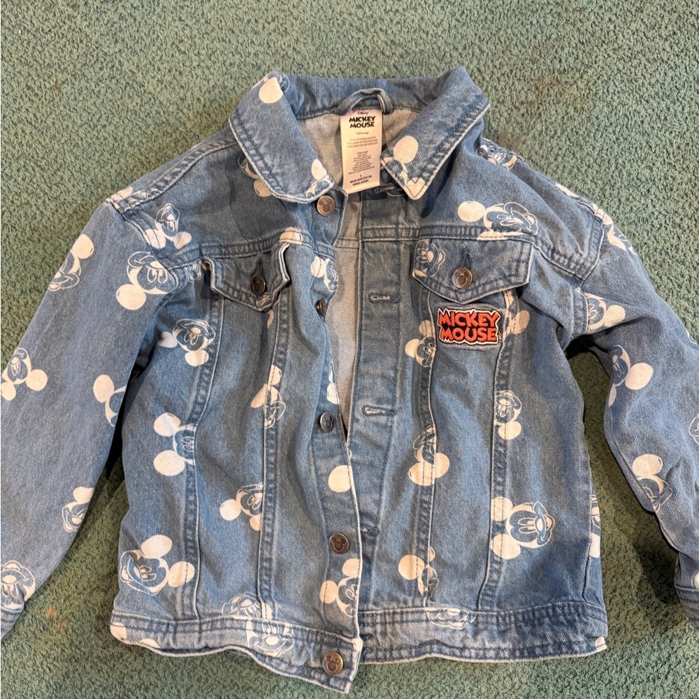 Disney Light Blue Denim Mickey Print Jacket